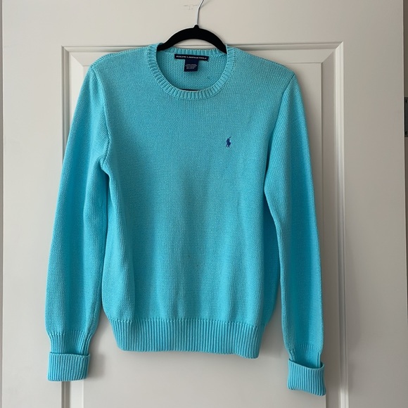 Ralph Lauren Golf Blue Cable Knit Sweater - Picture 1 of 4